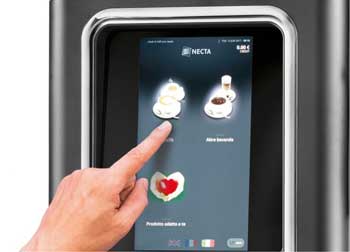 Necta concerto touch coffee vending machine - opera touch key features