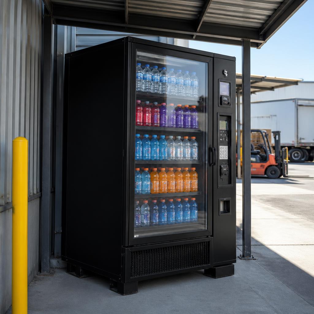 VMA Free Outdoor-Rated Drink Machine — Perth Industrial free-placement vending machine available in Australia