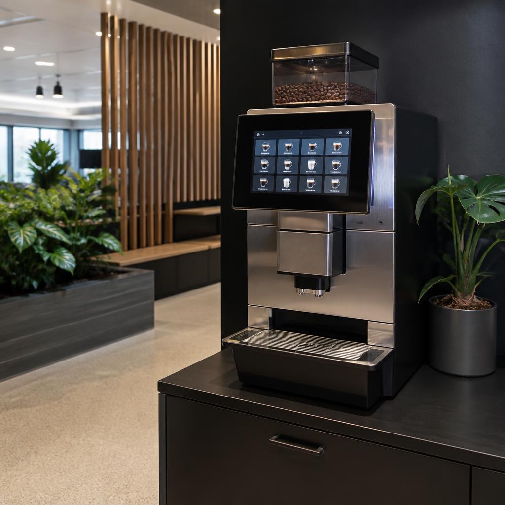 VMA Free Bean-to-Cup Coffee — Sydney Offices free-placement vending machine available in Australia