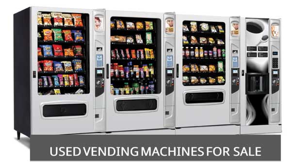 USED vending machines for sale - 4 used vending machines - combo drink snack coffee vending machines